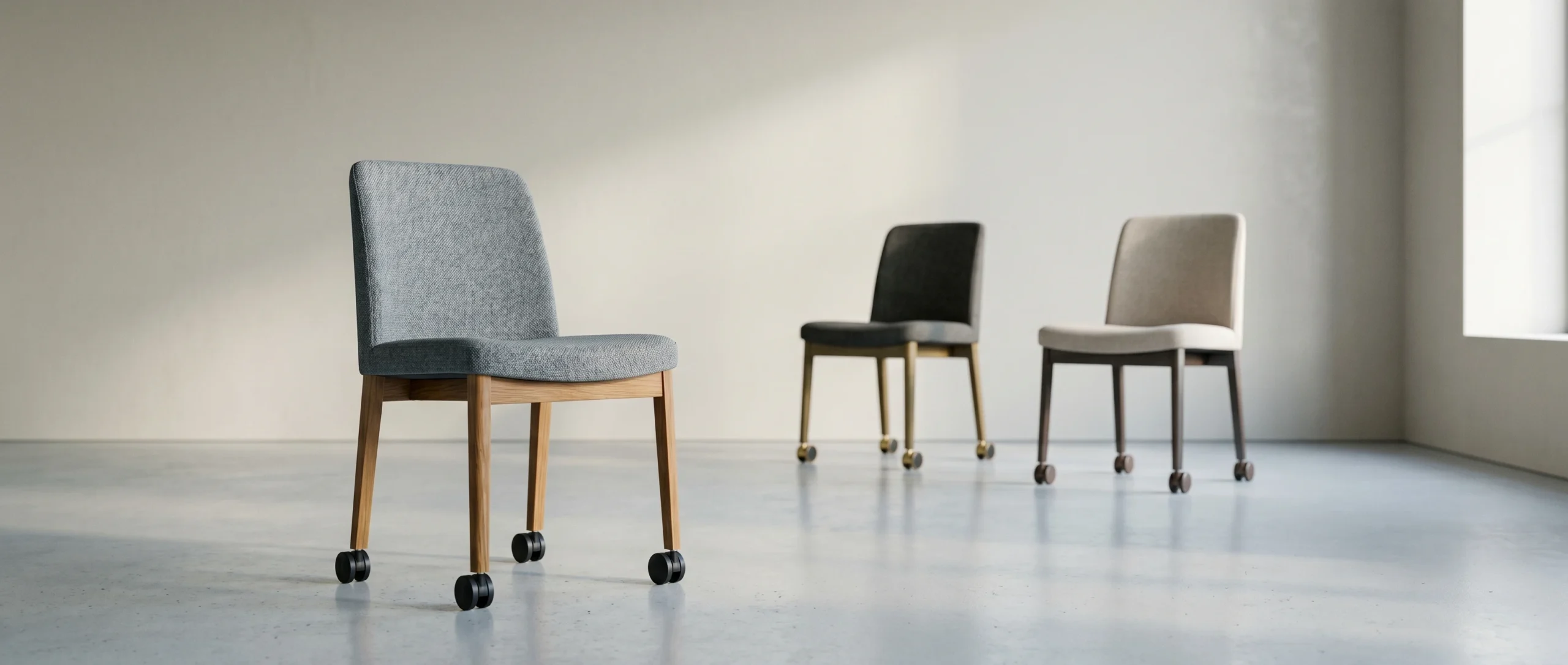 Eetkamerstoelen met wieltjes outlet