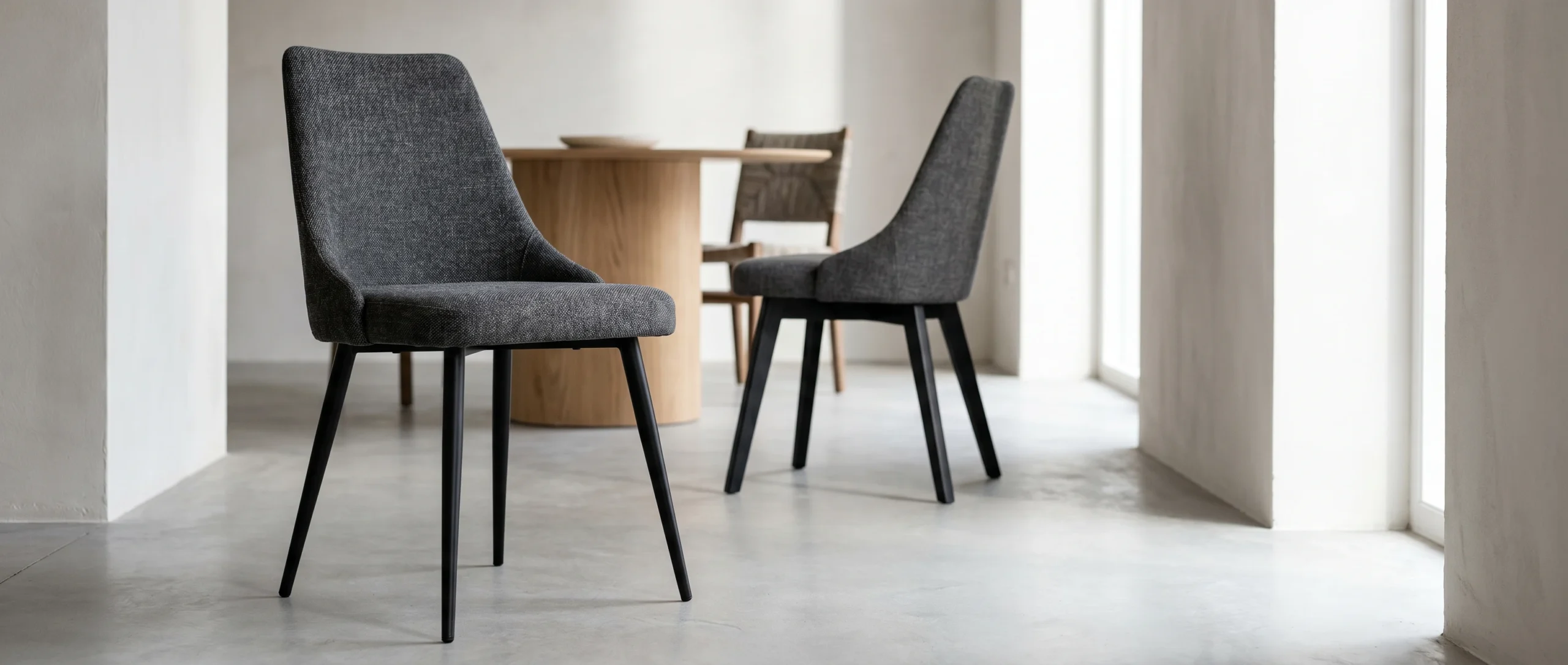 Eetkamerstoelen met zwarte poten