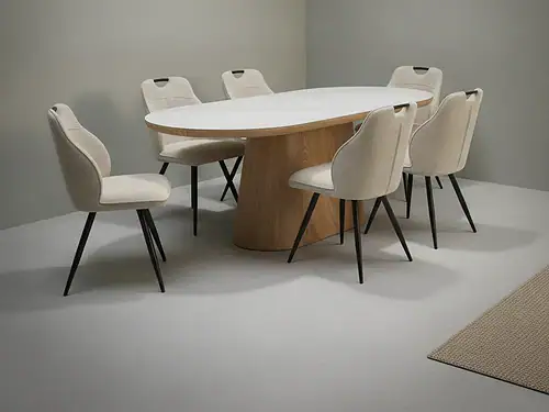 Eetkamertafel Kubesta Steen 220x100 cm