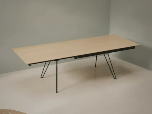 Eettafel Brelisaro 98 x 76 cm eikenhout metaal