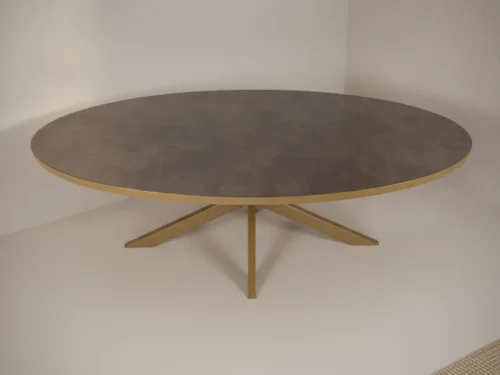 Eettafel Brivelyra 240 x 110 cm ovaal bruin