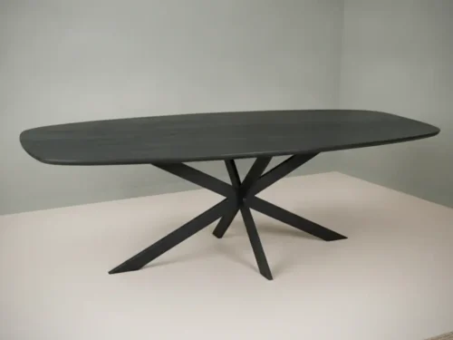 Eettafel Cervavlyra eiken rond eikenhout ovaal