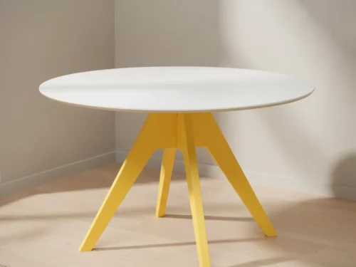 Eettafel Doonnura Geel Ø85 cm