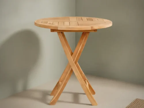 Eettafel Elvorocca 70 x 75 cm rond teakhout