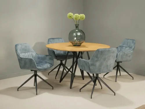 Eettafel Elvuterra 130 x 75 cm rond mangohout naturel