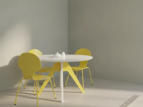 Eettafel Falvel Geel Ø125 cm