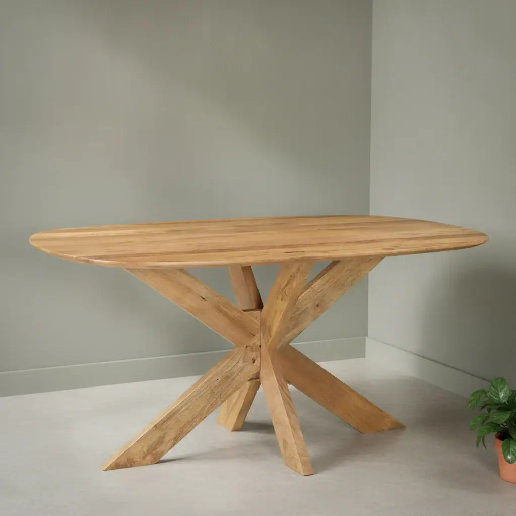 Eettafel Fleimmura Hout 160 cm