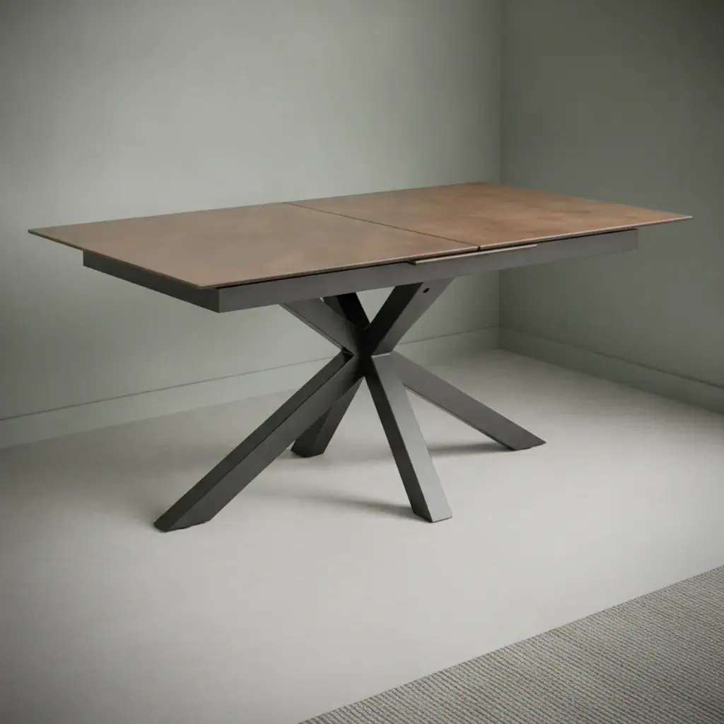 Eettafel Gavendora 210 x 90 cm rechthoek glas