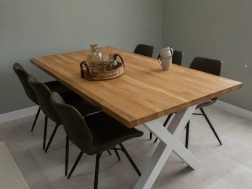 Eettafel Geeltin Zwart 220x100 cm