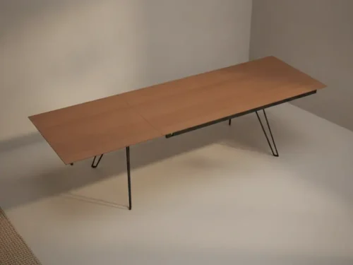 Eettafel Gravelvalo 220 x 98 cm eikenhout metaal