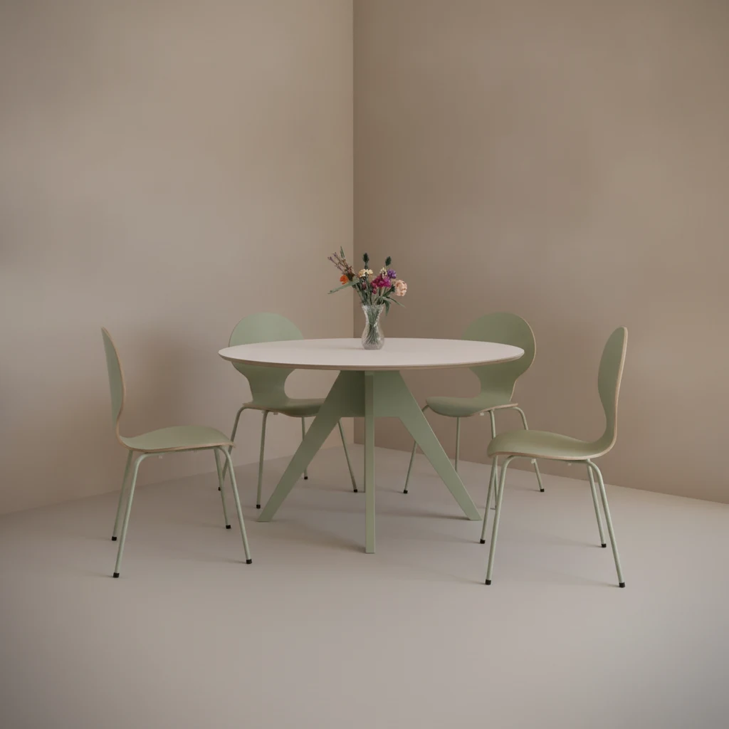 Eettafel Gultesta Wit Ø125 cm