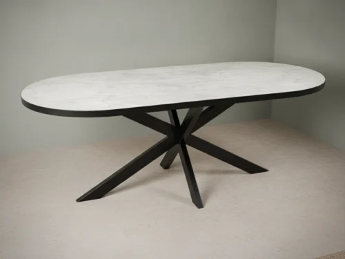 Eettafel Halmenbrisa 240 x 100 cm ovaal marmer