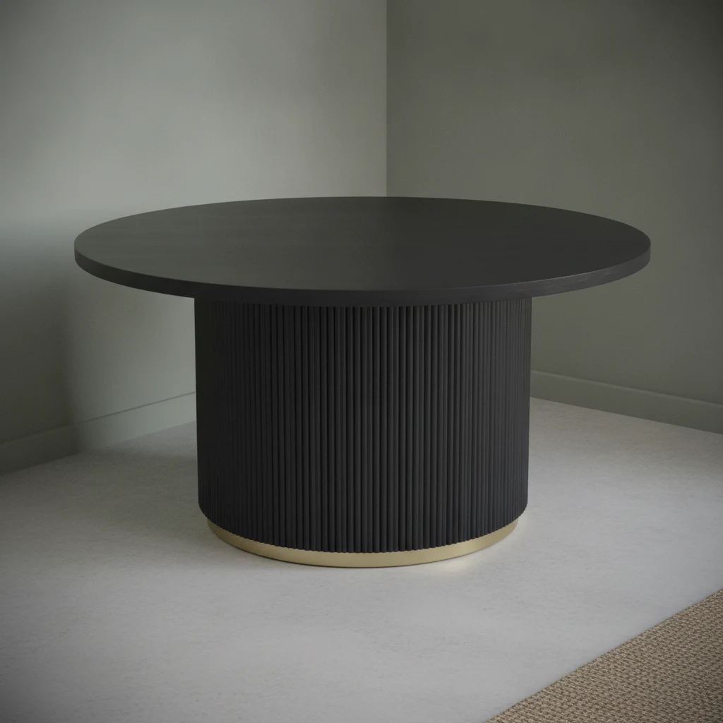 Eettafel Heski Messing Ø130 cm