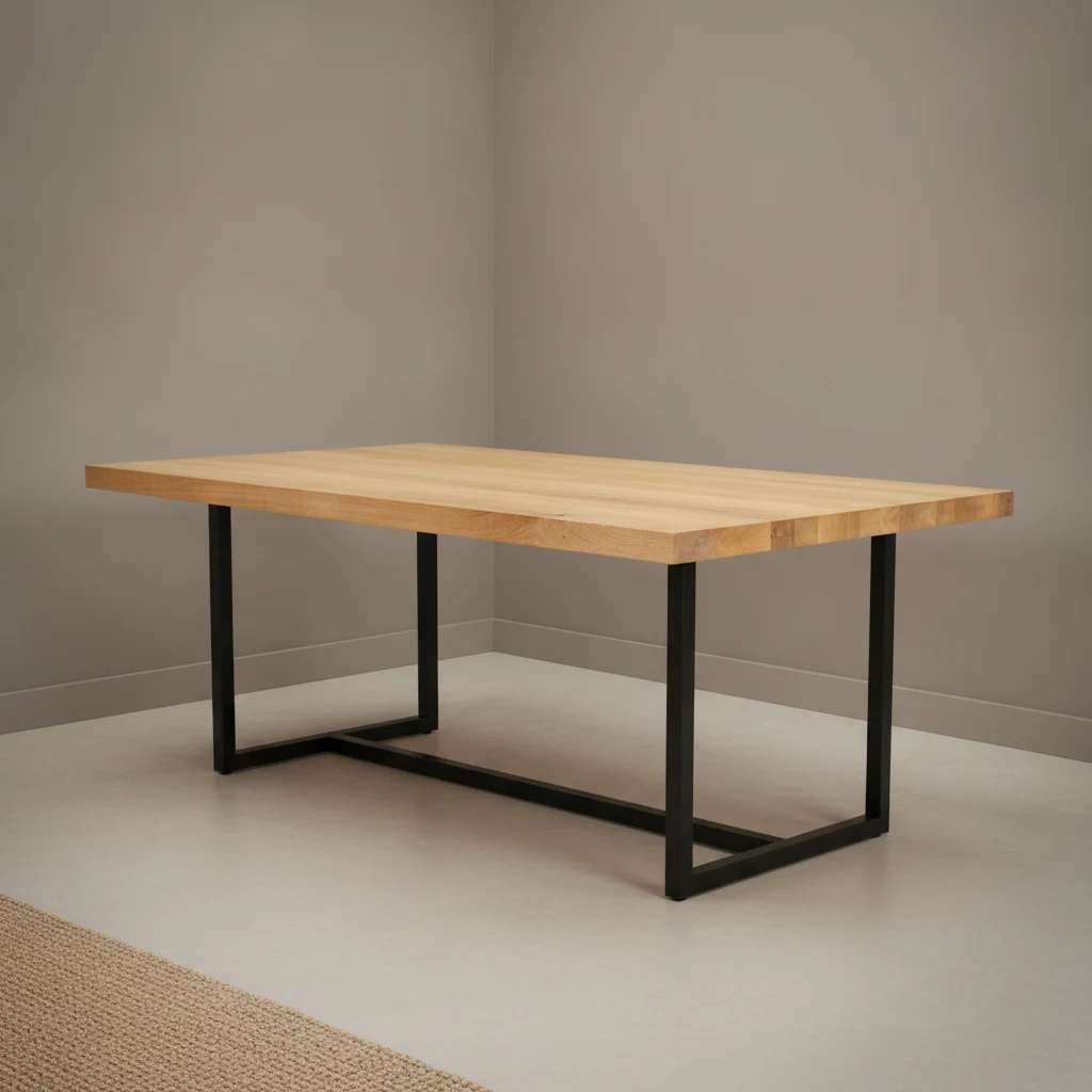 Eettafel Hirronte Zwart 180x90 cm
