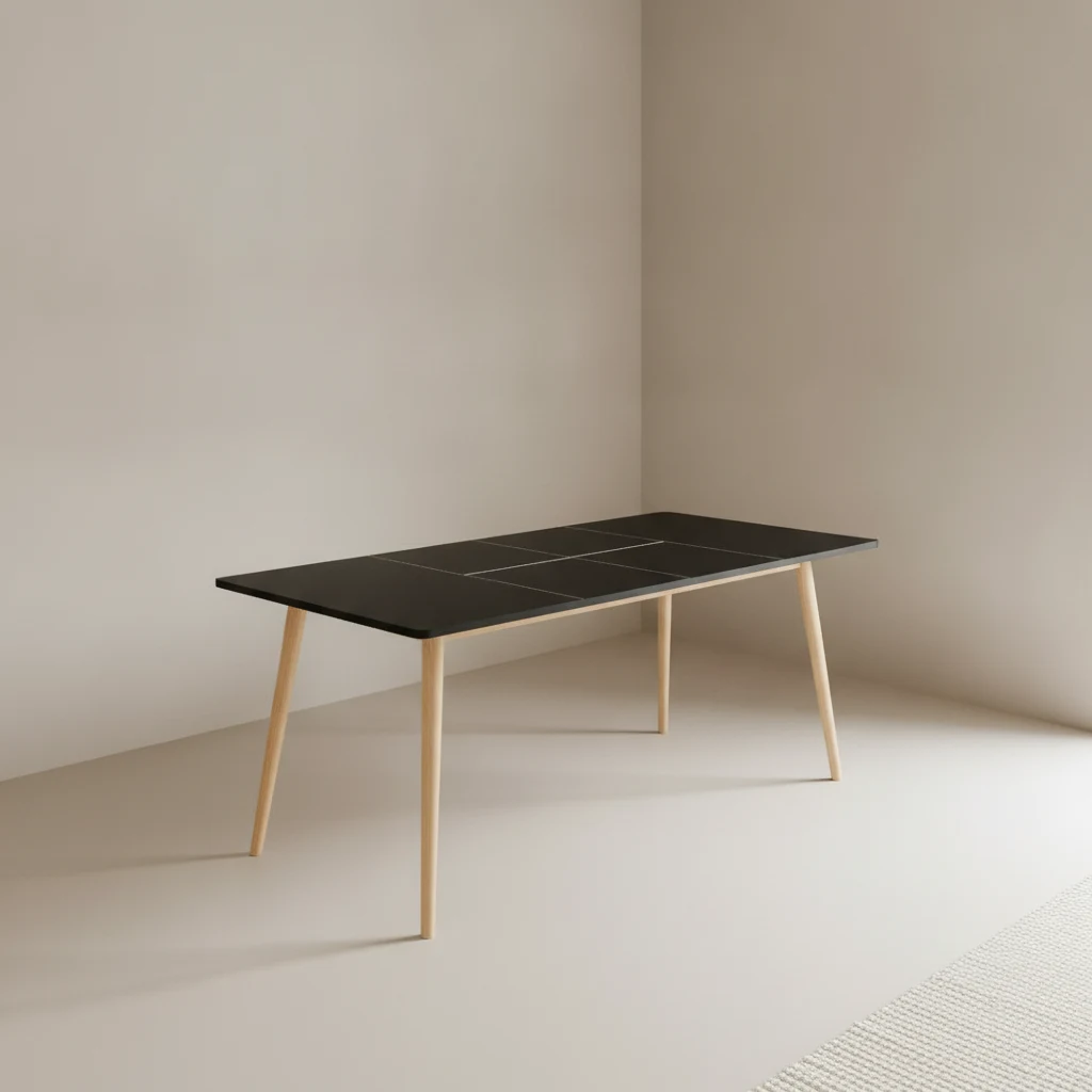 Eettafel Hussak Zwart 120 cm