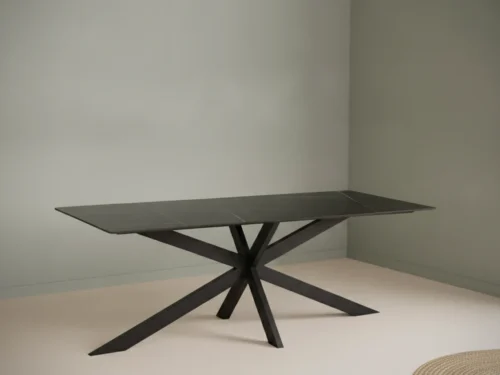 Eettafel Hutero Zwart 170x90 cm
