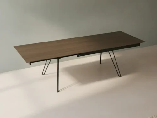 Eettafel Ivarumera 98 x 76 cm eikenhout metaal