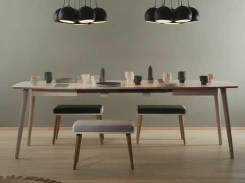 Eettafel Jaldun Zwart 120 cm