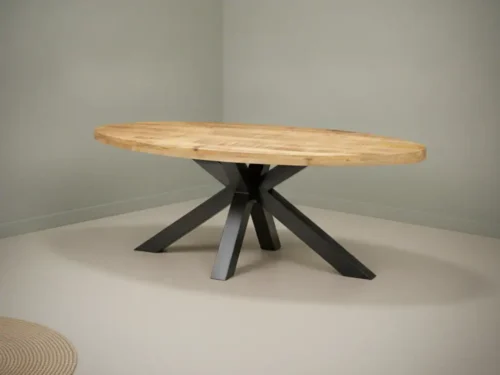 Eettafel Kervoluna 220 x 100 cm ovaal mangohout