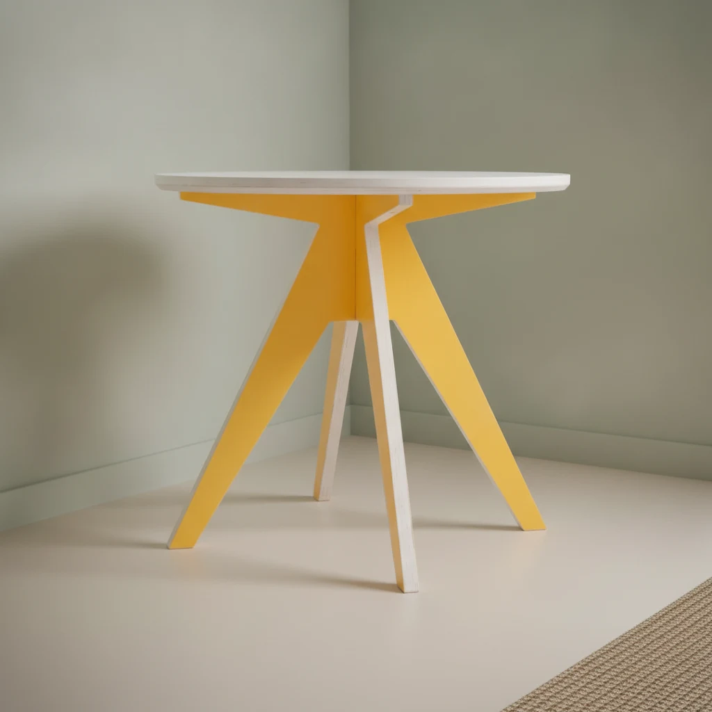 Eettafel Minon Geel Ø85 cm