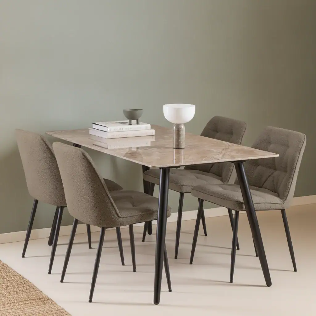 Eettafel Morvovalo 80 x 75 cm rond keramiek