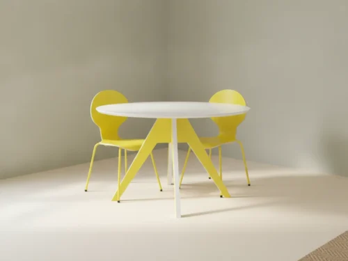 Eettafel Mussone Geel Ø105 cm