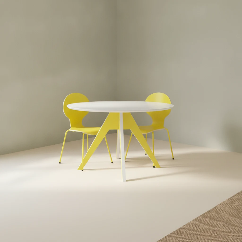 Eettafel Mussone Geel Ø105 cm