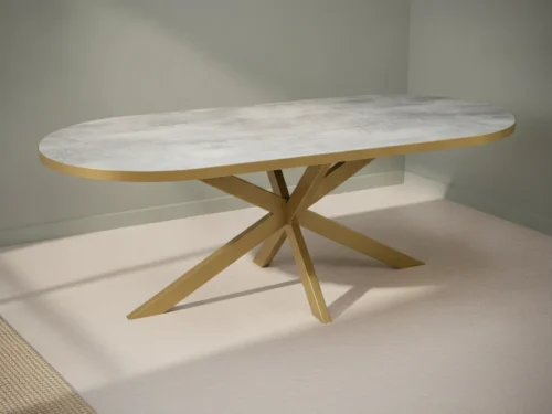 Eettafel Nervarluna 210 x 100 cm ovaal
