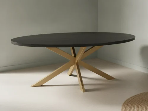 Eettafel Nervelsaro 210 x 100 cm ovaal eikenhout