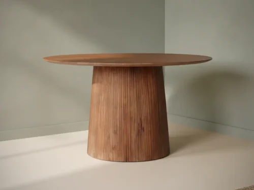 Eettafel Orvanvanta rond mangohout