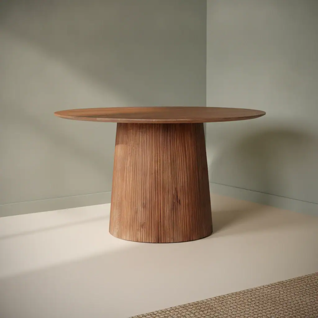 Eettafel Orvanvanta rond mangohout