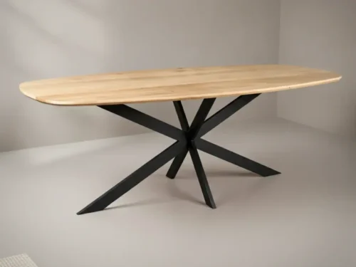 Eettafel Pravullargo eiken ovaal eikenhout naturel
