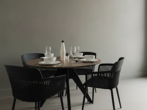 Eettafel Seissun Zwart Ø85 cm