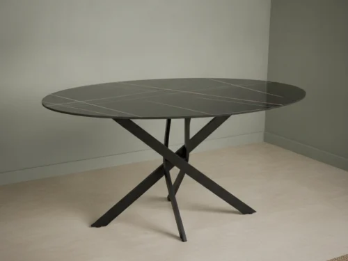 Eettafel Skausesta Zwart 130 cm
