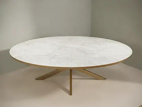 Eettafel Valmonvalo 240 x 110 cm ovaal marmer