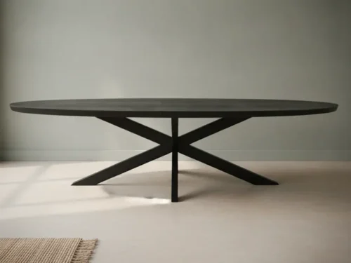 Eettafel Vervavnissa rond zwart
