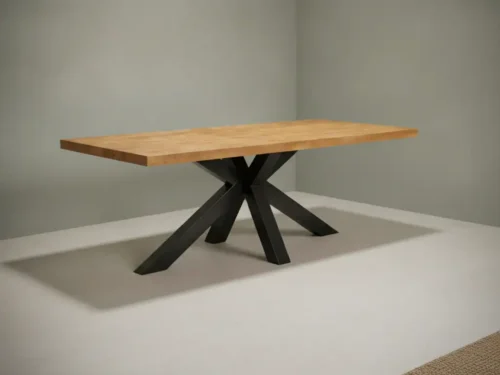 Eettafel Wervirlyra 200 x 100 cm mangohout naturel