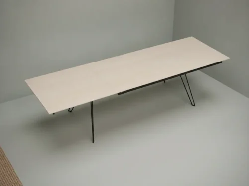 Eettafel Xavuvesta 98 x 76 cm eikenhout metaal