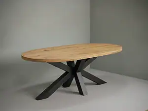 Eettafel Yvornarlyra 100 x 76 cm ovaal eikenhout