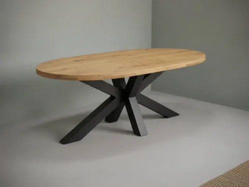 Eettafel Yvornarlyra 100 x 76 cm ovaal eikenhout
