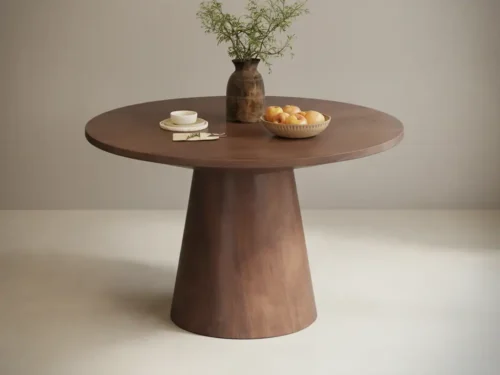 Eettafel Zarvasaro rond mangohout