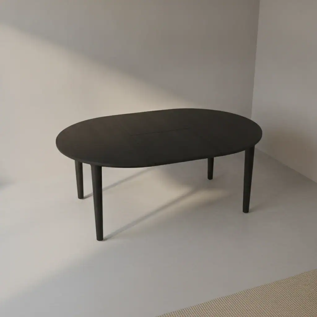 Eettafel Zarvicanto 130 cm rond eikenhout uitschuifbaar