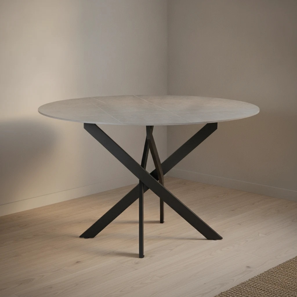 Eettafel Zeimora Grijs 130 cm