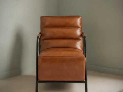 Fauteuil Dilve Leer Bruin