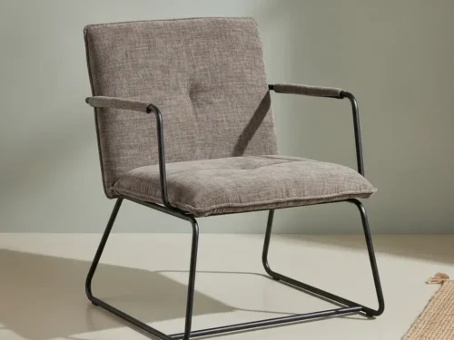 Fauteuil Foondira Chenille Grijs