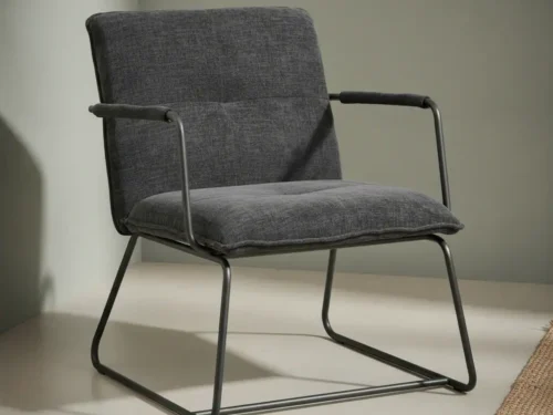 Fauteuil Maavy Chenille Zwart