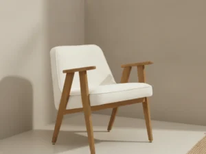 Fauteuil Orvavmira cr√®me boucl√©