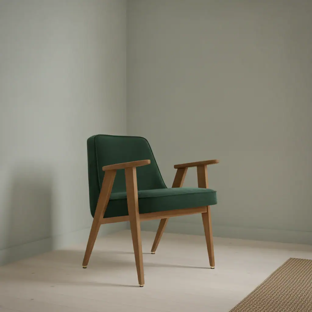 Fauteuil Quorelmera groen fluweel
