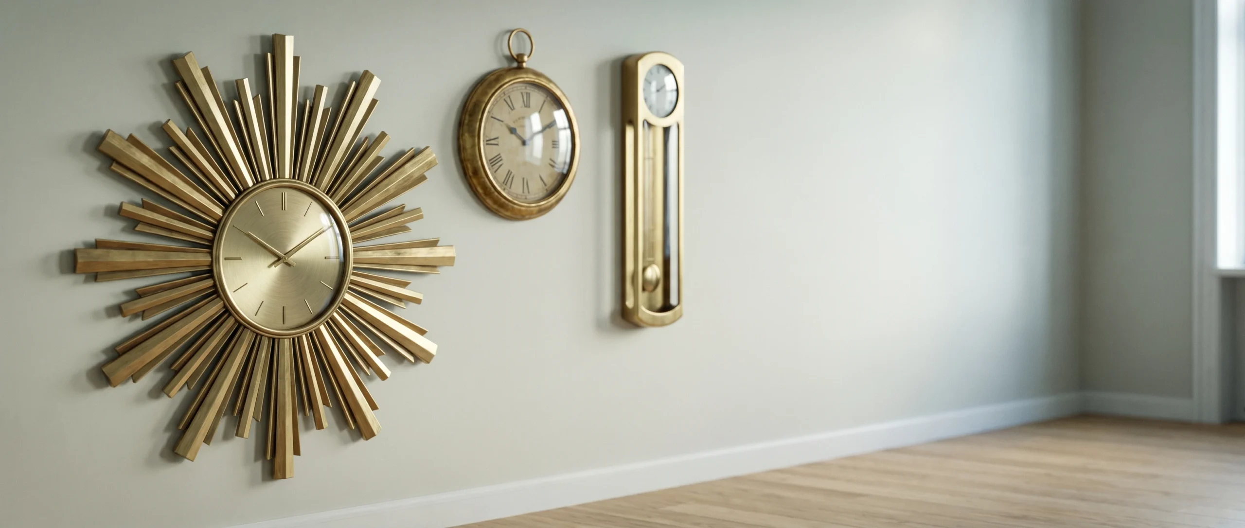 Gouden wandklokken
