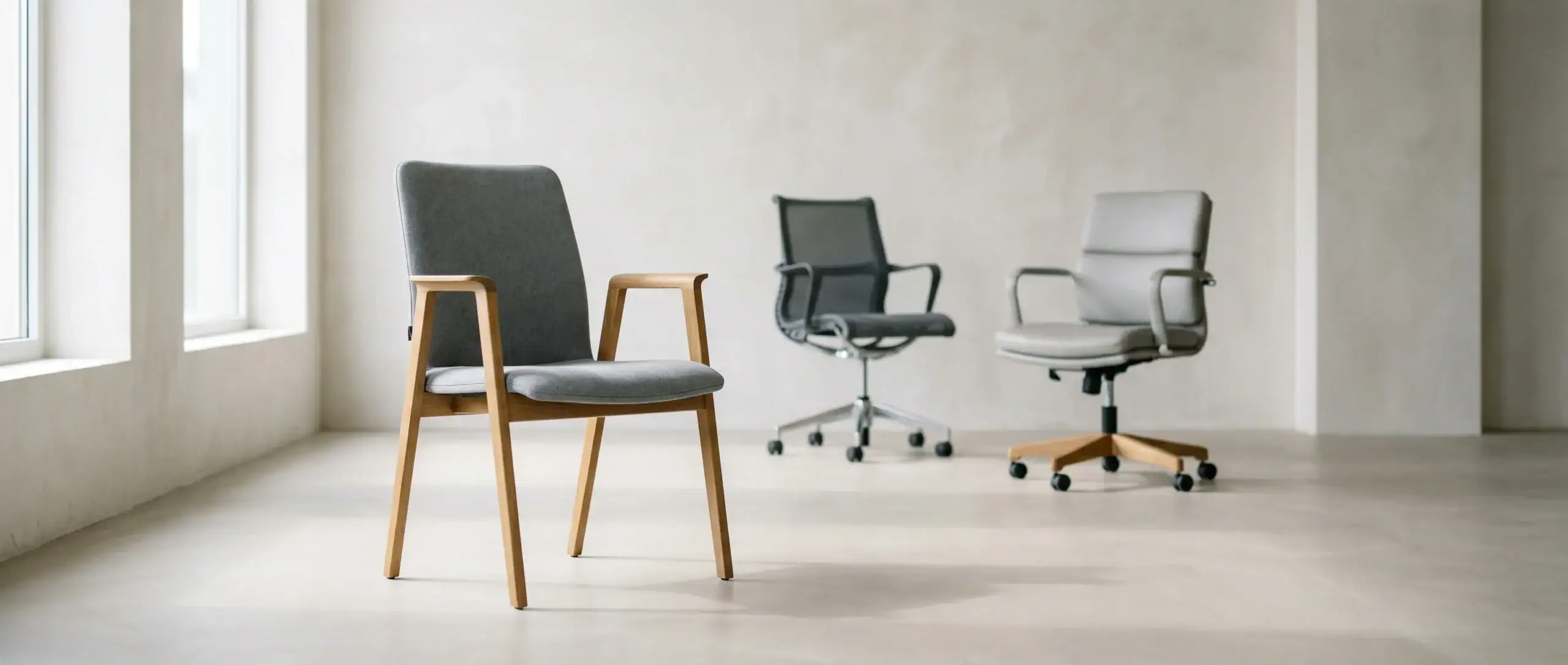 Grijze bureaustoelen